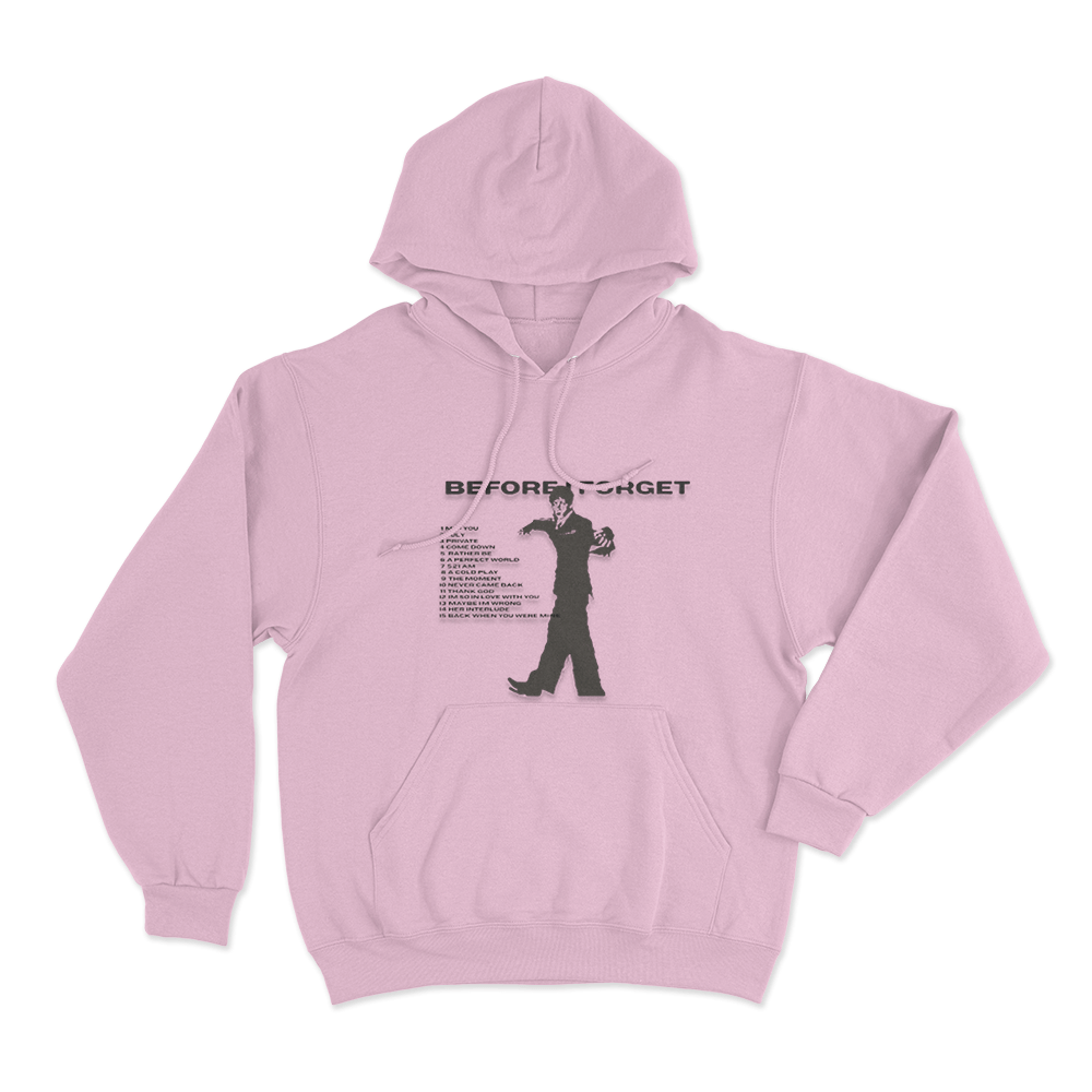 Before I Forget Silhouette Unisex Hoodie Pink Before I Forget Silhouette Unisex Hoodie Pink