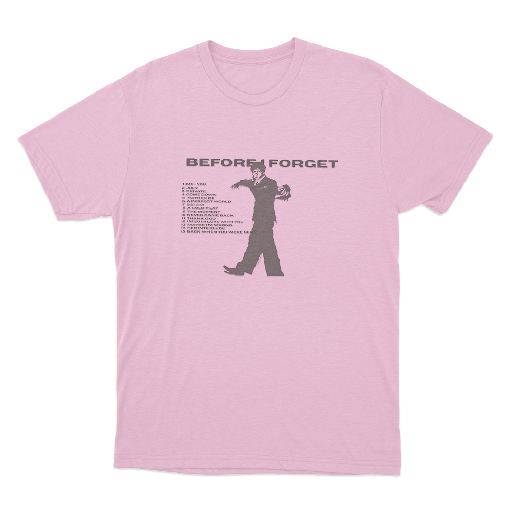 Before I Forget Silhouette Unisex T Shirt Pink Before I Forget Silhouette Unisex T Shirt Pink