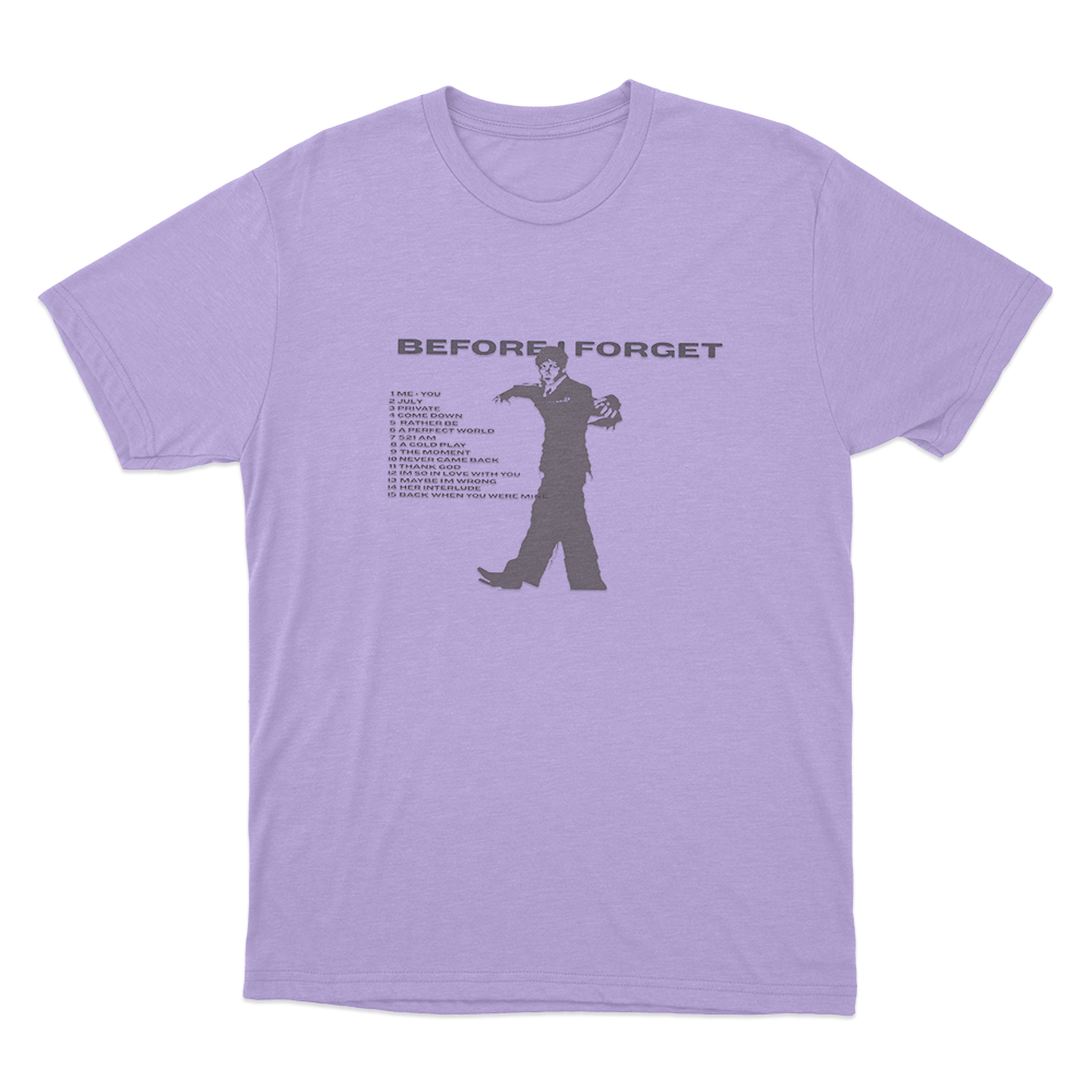 Before I Forget Silhouette Unisex T Shirt Purple Before I Forget Silhouette Unisex T Shirt Purple