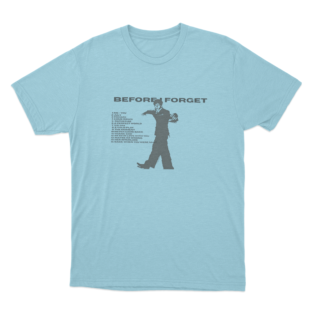 Before I Forget Silhouette Unisex T Shirt Sky Blue Before I Forget Silhouette Unisex T Shirt Sky Blue
