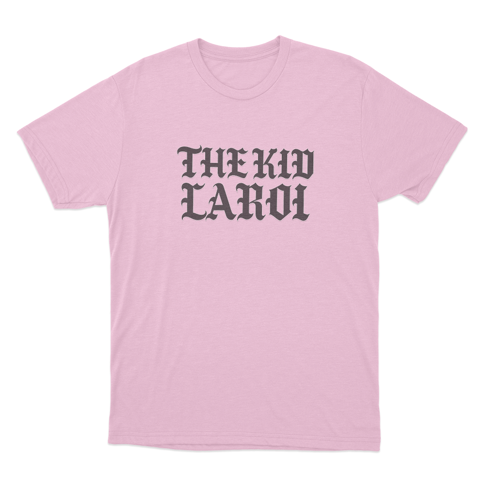 The Kid Laroi Gothic Font Unisex T Shirt Pink The Kid Laroi Gothic Font Unisex T Shirt Pink