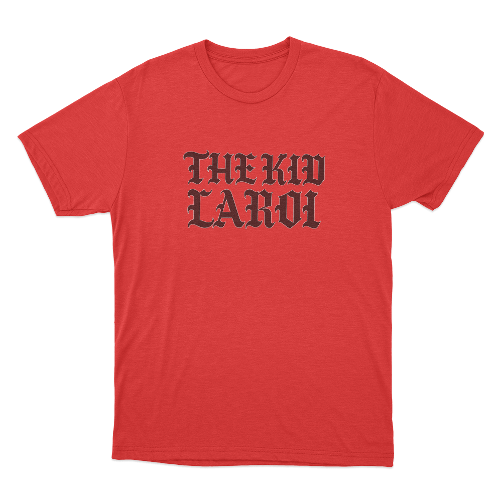 The Kid Laroi Gothic Font Unisex T Shirt Red The Kid Laroi Gothic Font Unisex T Shirt Red