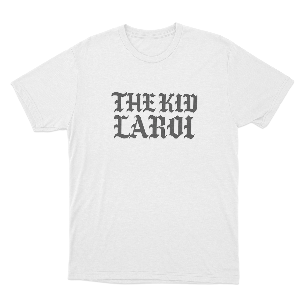 The Kid Laroi Gothic Font Unisex T Shirt White The Kid Laroi Gothic Font Unisex T Shirt White