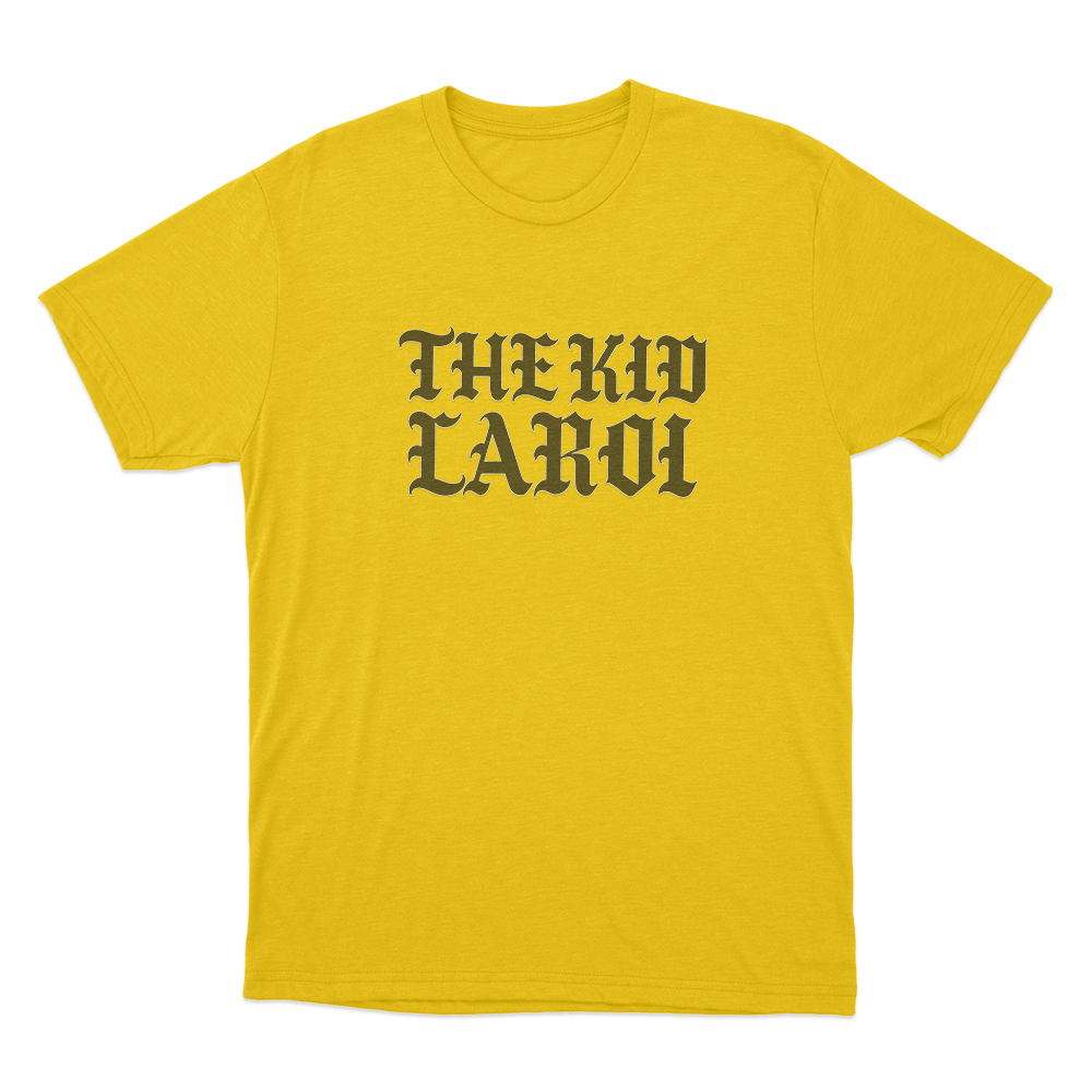The Kid Laroi Gothic Font Unisex T Shirt Yellow The Kid Laroi Gothic Font Unisex T Shirt Yellow